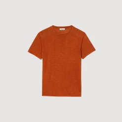 T-shirt In Lino Certificato