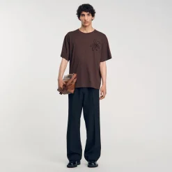 T-shirt Oversize Con Fiore