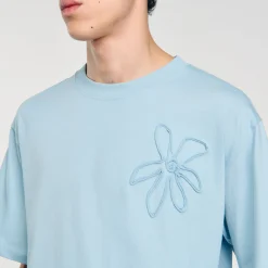 T-shirt Oversize Con Fiore